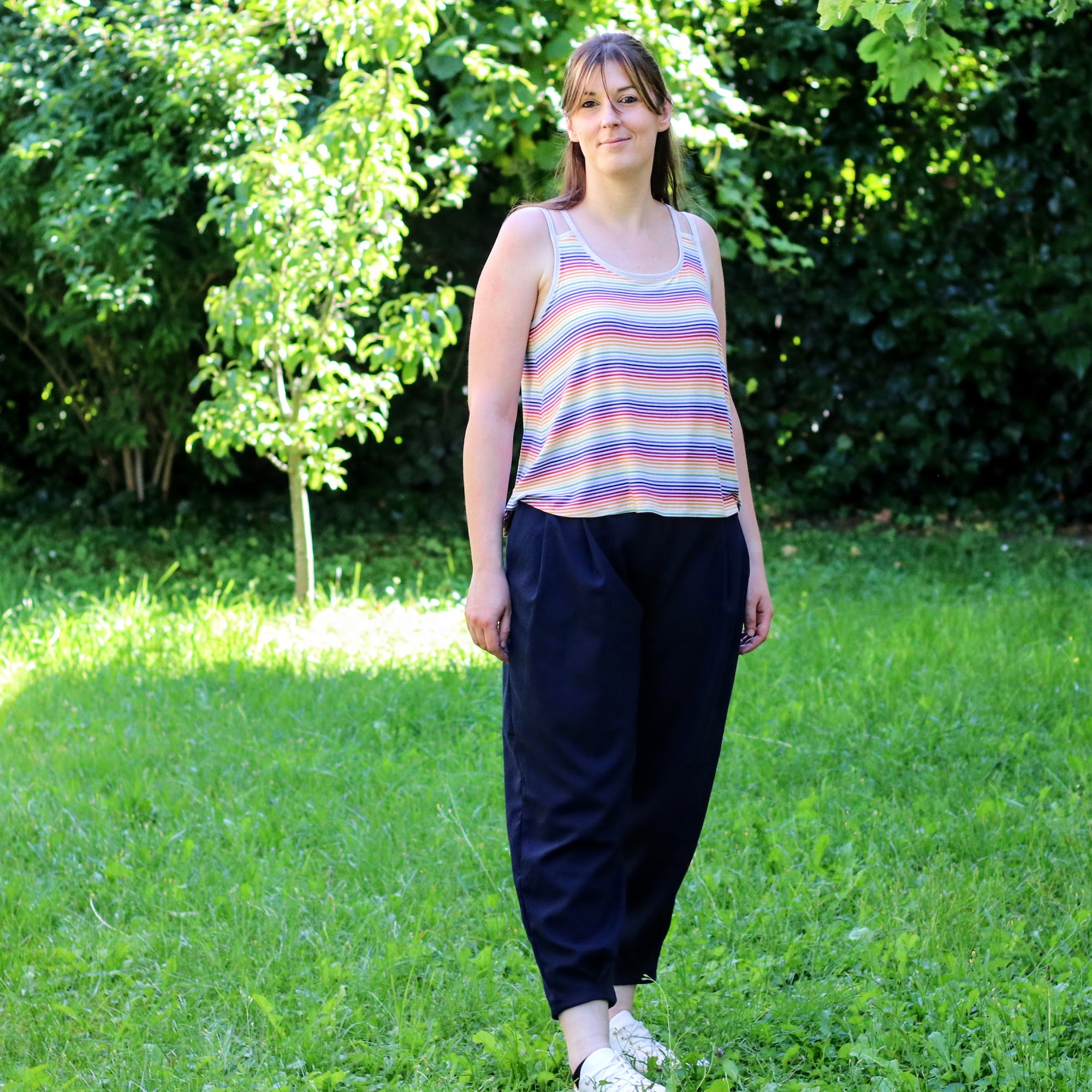 Photo pantalon Onah lin bleu foncé